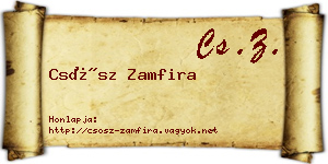 Csősz Zamfira névjegykártya